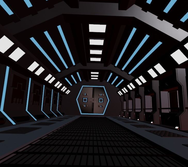 Space corridor 3d  3D model_8