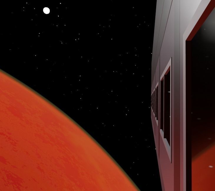 Space corridor 3d  3D model_2