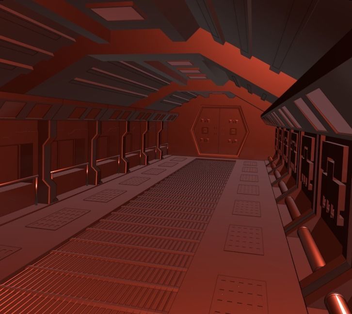 Space corridor 3d  3D model_11