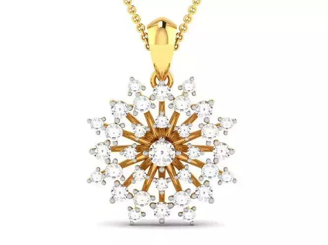 pendant-8831 elegant diamond pendant gold