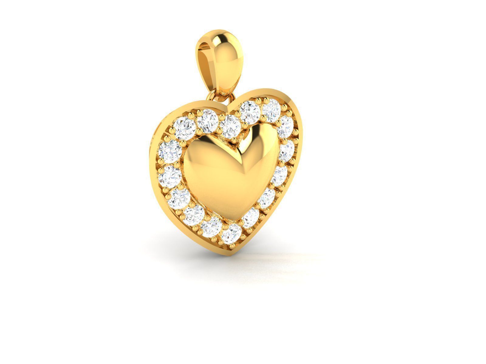 heart pendant-8800 3D print model_1