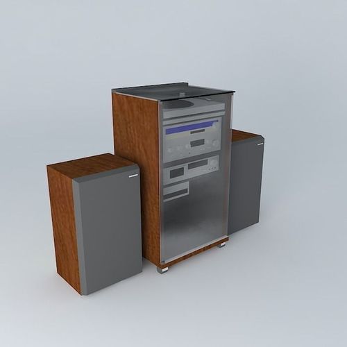 Stereo system Free 3D model