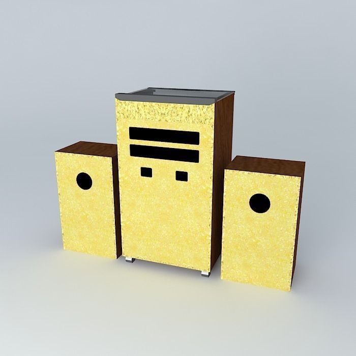 Stereo system Free 3D model_1