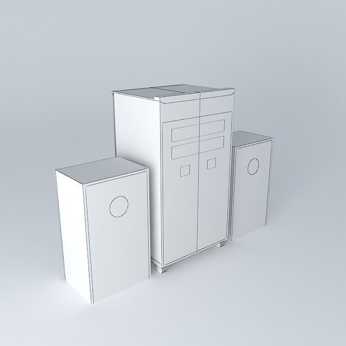 Stereo system Free 3D model_4