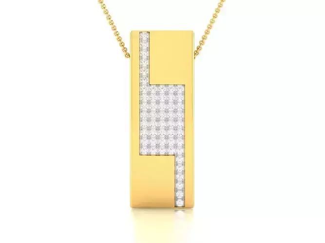 pendant-8773 gold bar pendant 3D print model