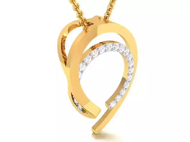 pendant-8771 diamond pendant gold