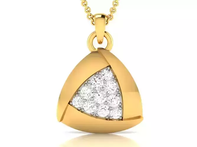 pendant-8767 gold pendant with diamond in center