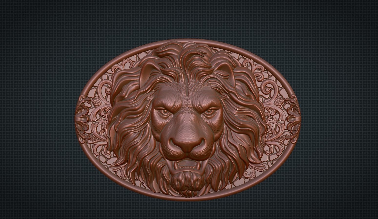 Lion Head 3D print model_6