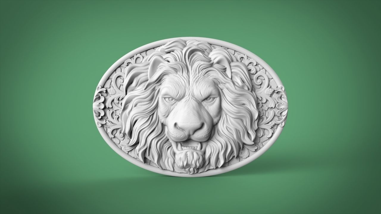 Lion Head 3D print model_5