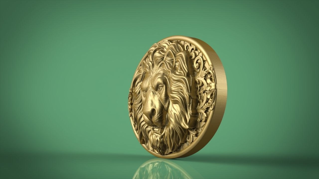 Lion Head 3D print model_4