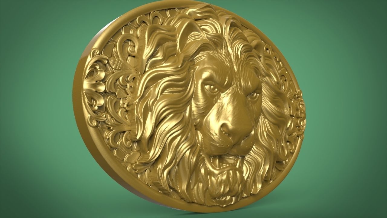 Lion Head 3D print model_2