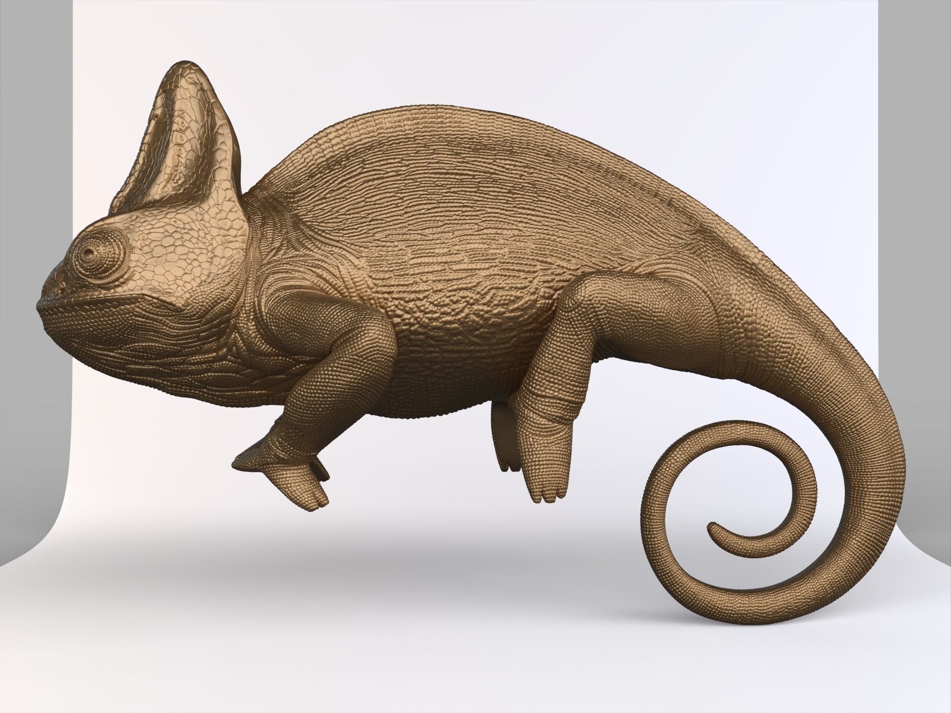 Chameleon - reptile 3D print model_1