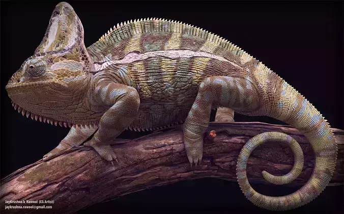 Chameleon - reptile 3D print model
