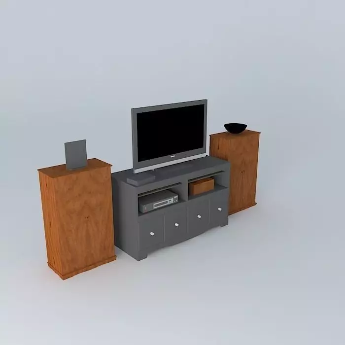 Entertainment Center Free 3D model