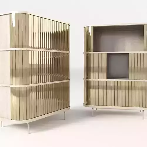 Golden Tambour Console