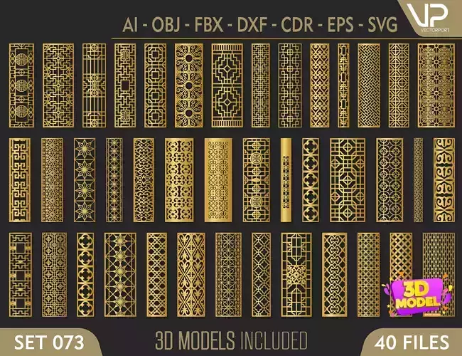 40 3D Decorative wall panels - screen SET 073