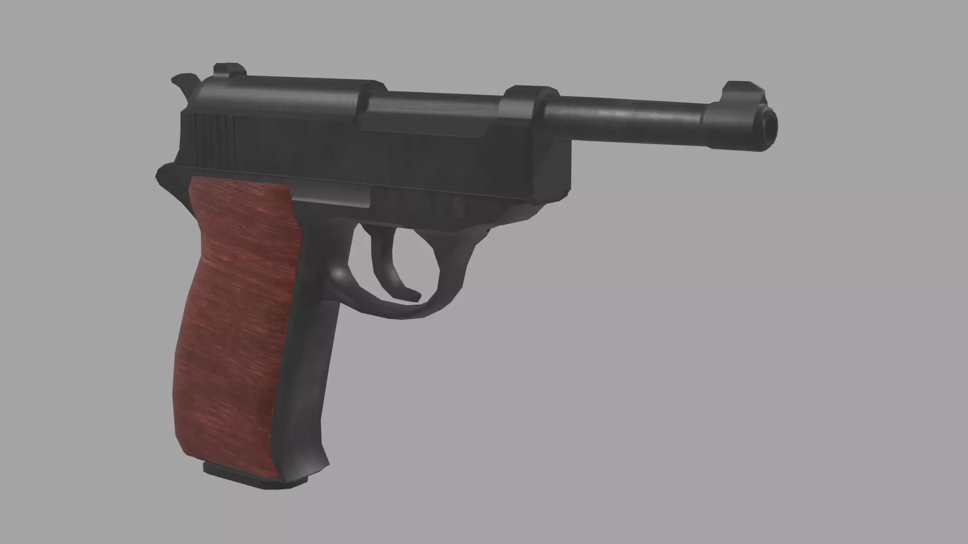 Walther P-38 Pistol Low-poly 3D model