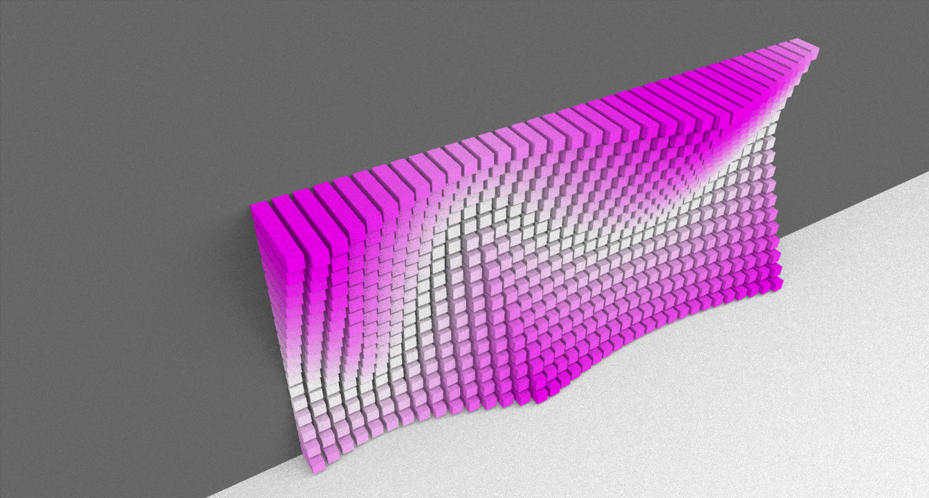 Parametric Magenta and White Colored Wall Decoration  3D model_7