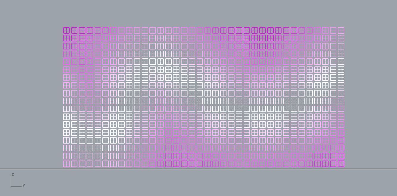 Parametric Magenta and White Colored Wall Decoration  3D model_4