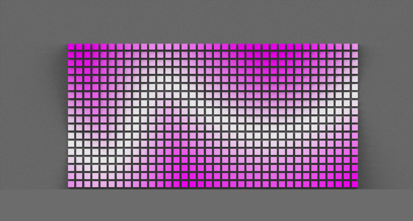 Parametric Magenta and White Colored Wall Decoration  3D model_3