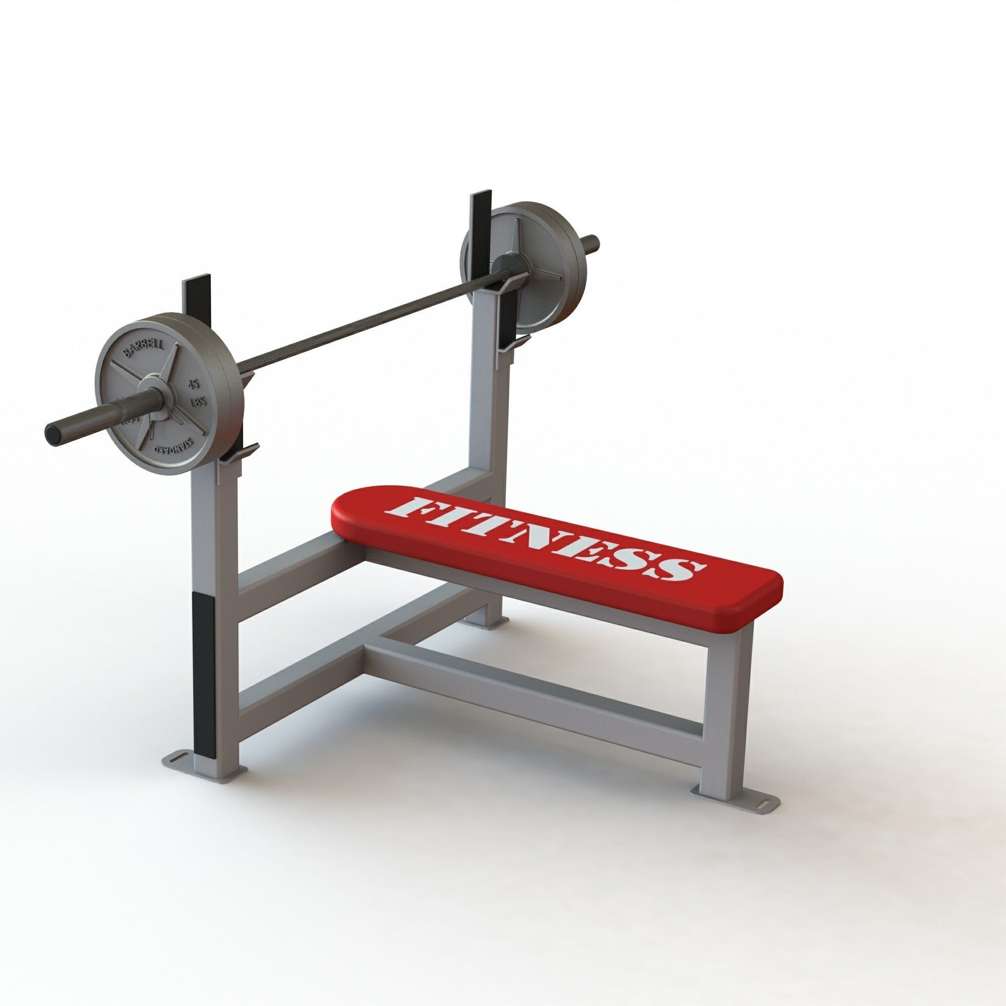 Bench Press 3D Model 3D model_3