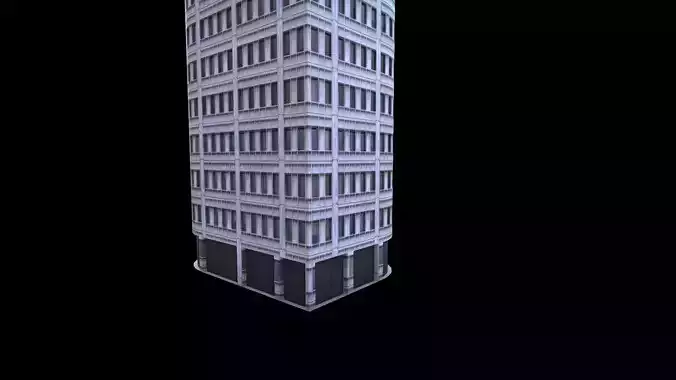 Skyscraper at Night - LowPoly