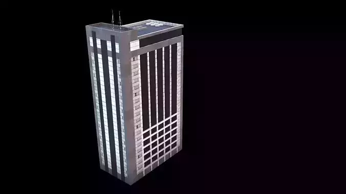 Skyscraper at Night - LowPoly