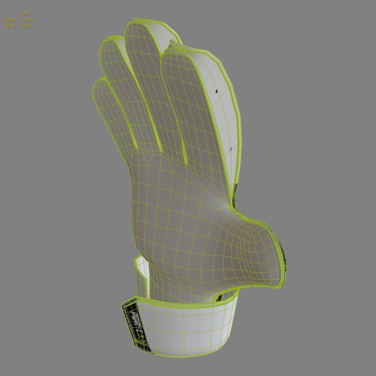 Football goalkeeper gloves  Low-poly 3D model_15