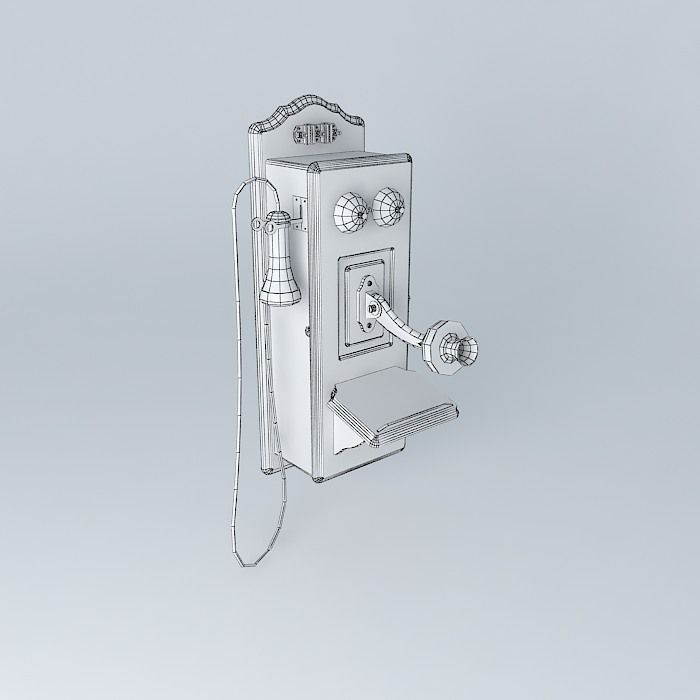 old phone Free 3D model_3