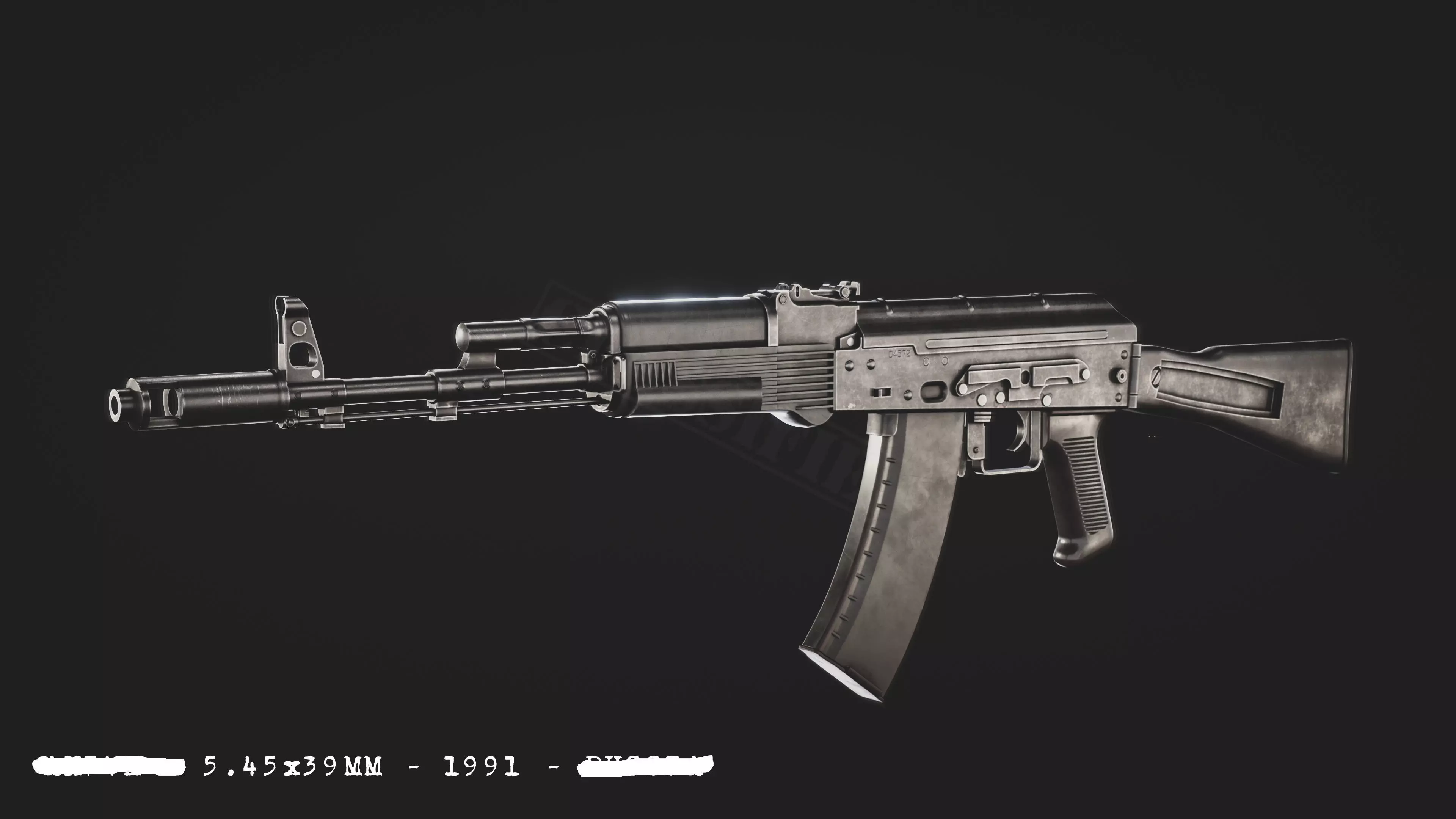 AK74M ak - rifle Free low-poly 3D model_0