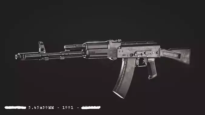 AK74M ak - rifle Free low-poly 3D model