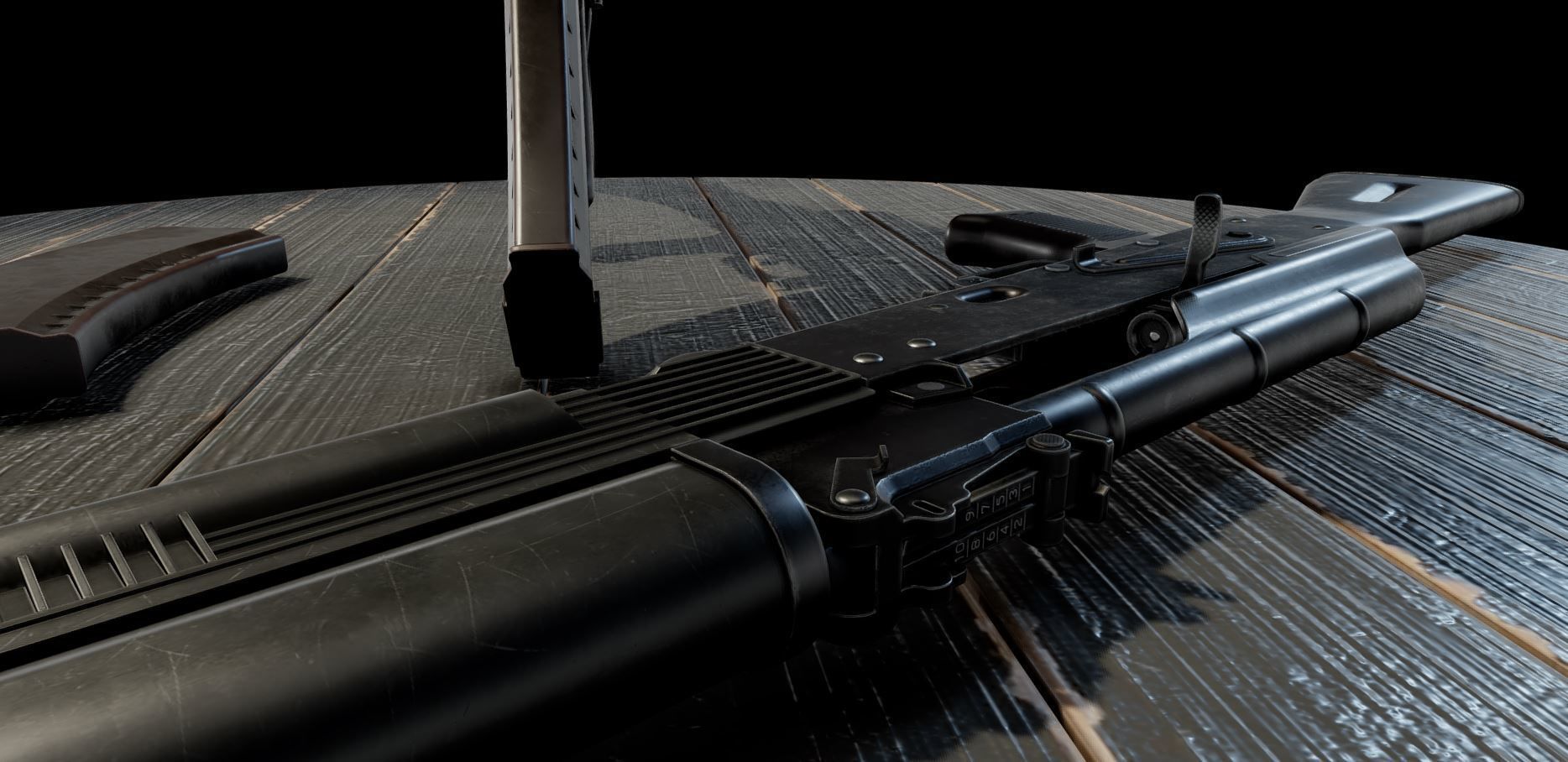 AK74M ak - rifle Free low-poly 3D model_7