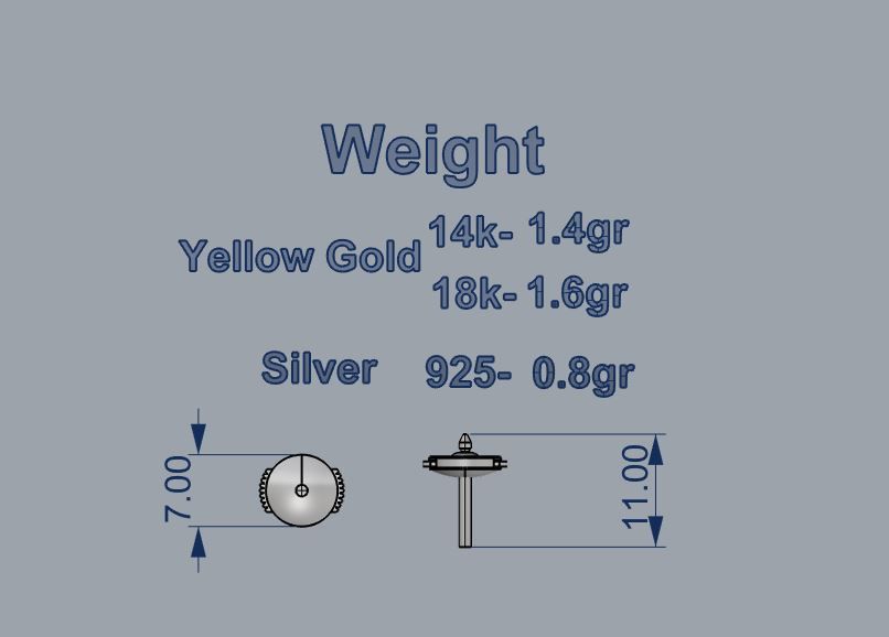 Lock for Earrings 3D print model_3