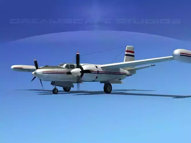 Douglas B-26 Marketeer V10 3D model