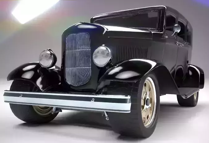 Gangster Car 1930s Low-poly 3D model