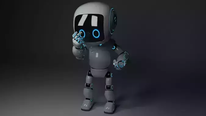 Cute Short Robot V1 3D model