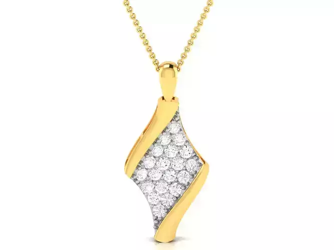 pendant-8745 diamond pendant in gold