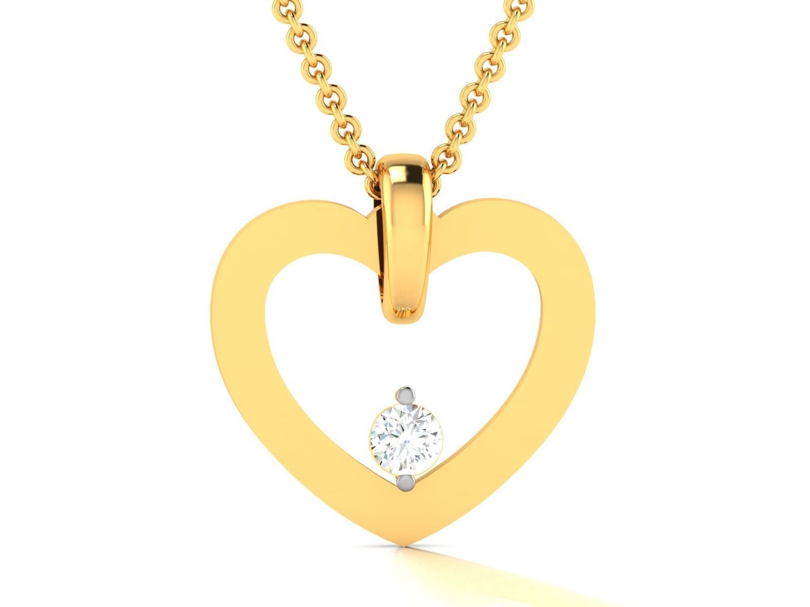 heart pendant-8721 3D print model_3