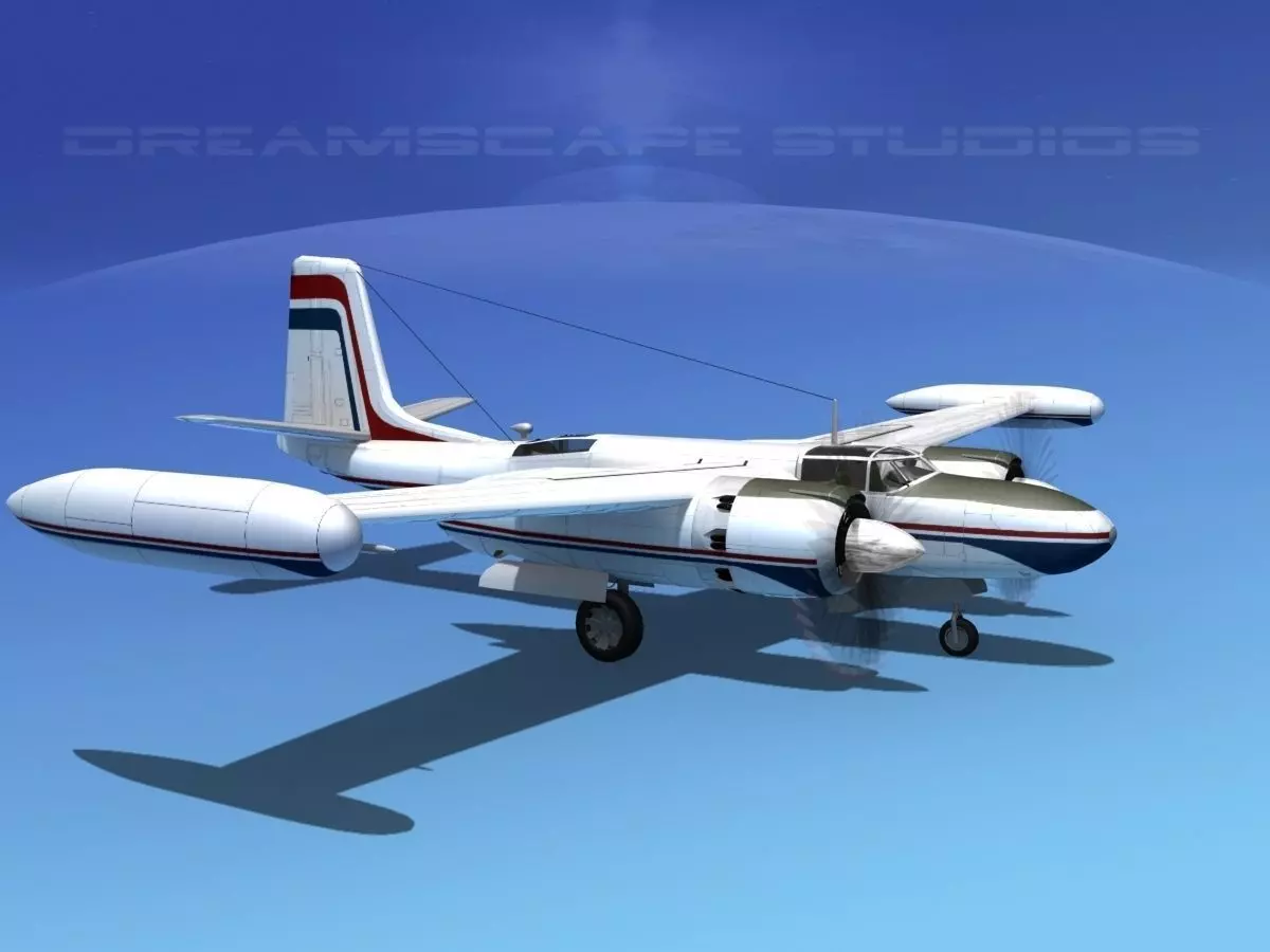 Douglas B-26 Marketeer V12 3D model_0