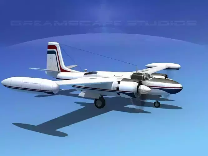 Douglas B-26 Marketeer V12 3D model