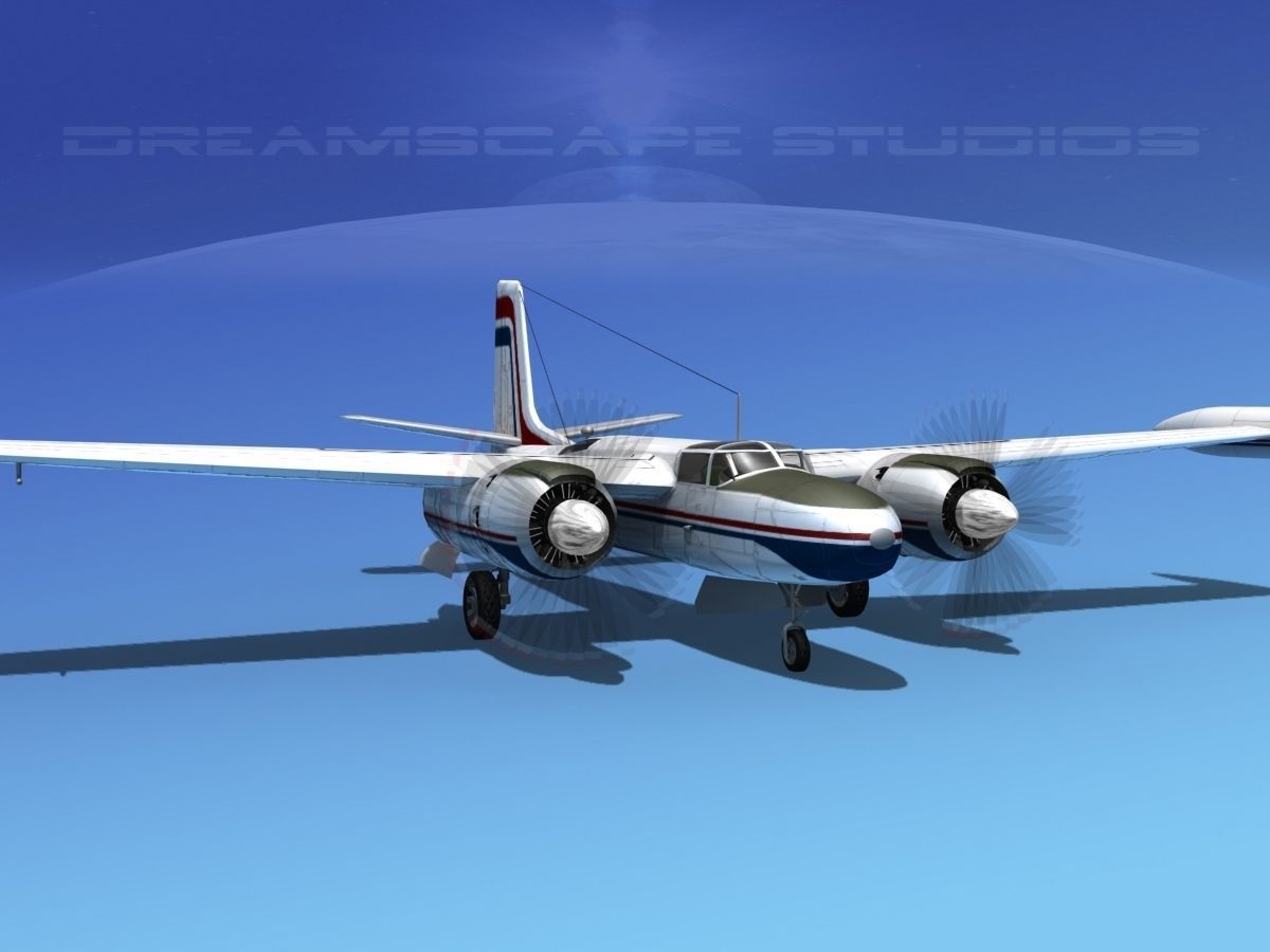 Douglas B-26 Marketeer V12 3D model_3