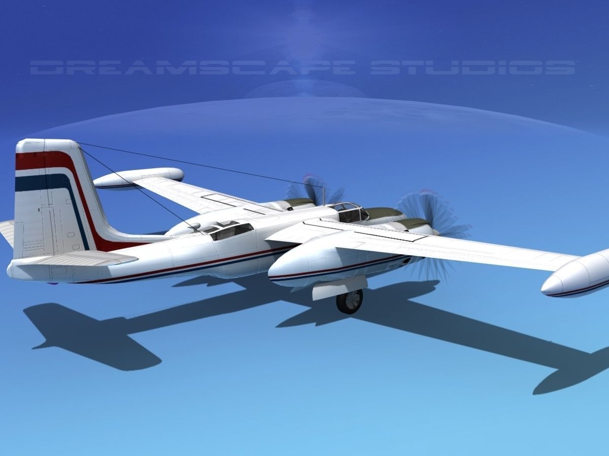 Douglas B-26 Marketeer V12 3D model_5