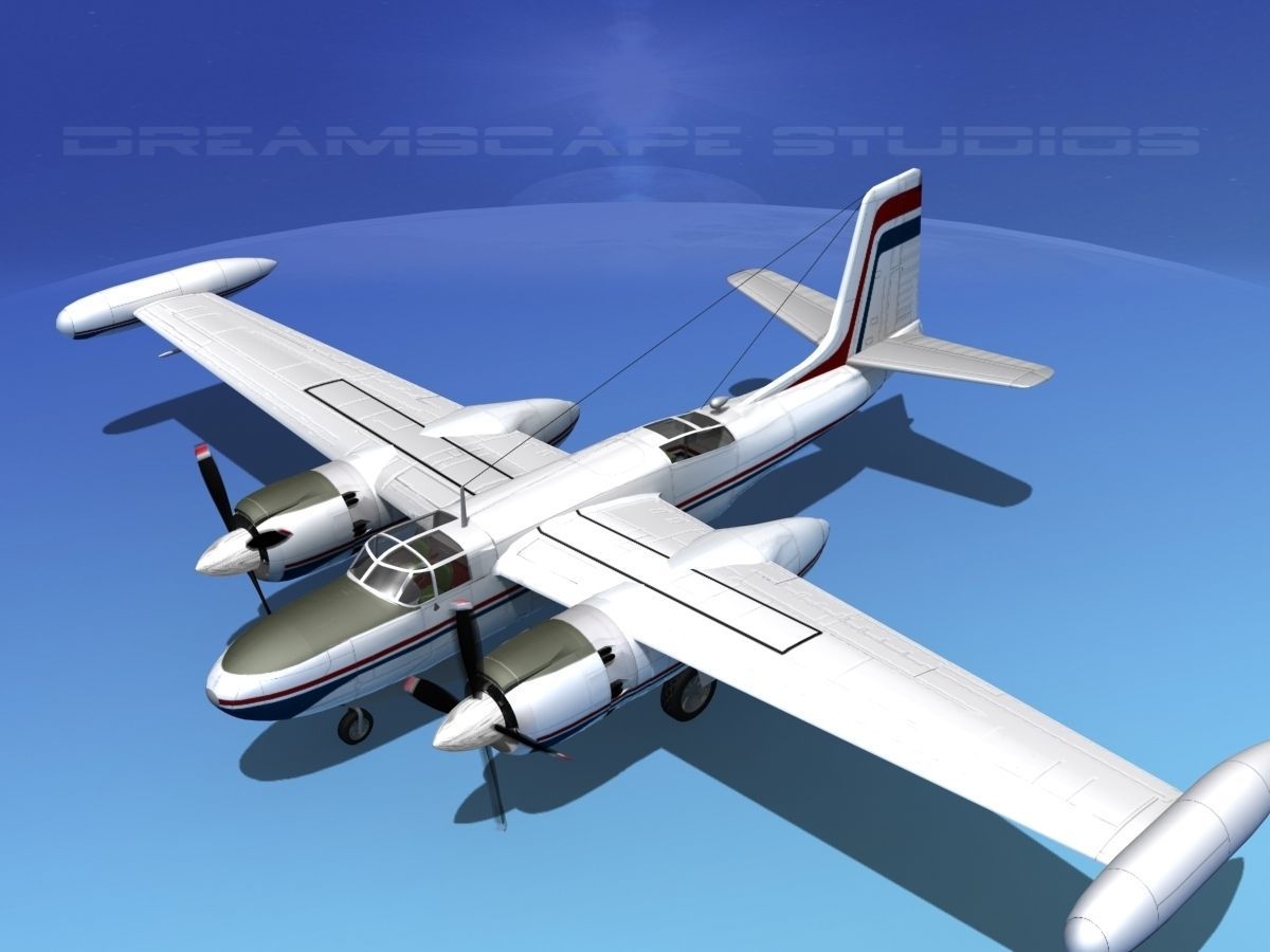 Douglas B-26 Marketeer V12 3D model_10