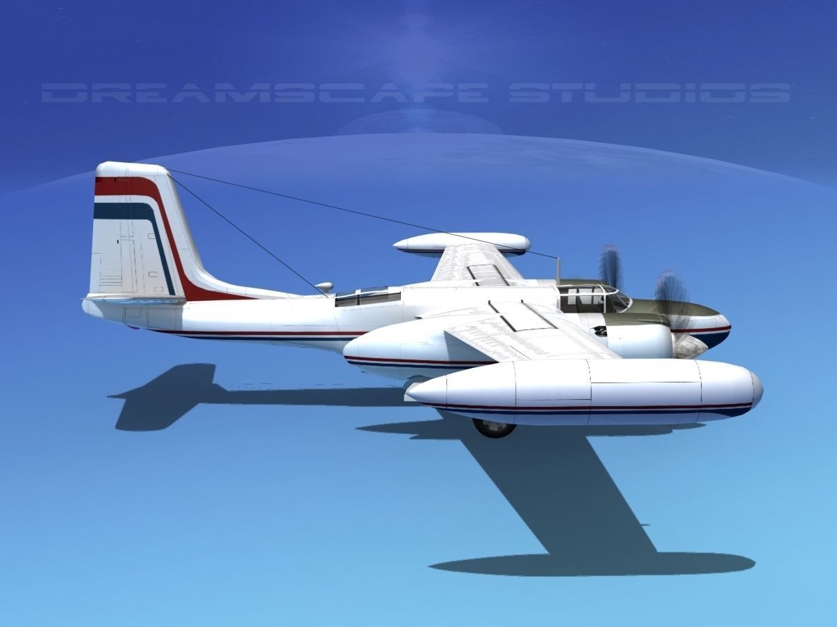 Douglas B-26 Marketeer V12 3D model_4