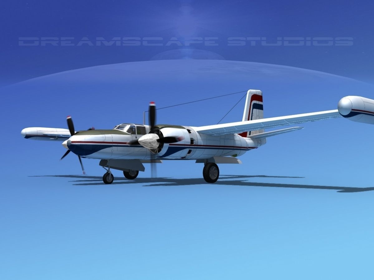 Douglas B-26 Marketeer V12 3D model_1