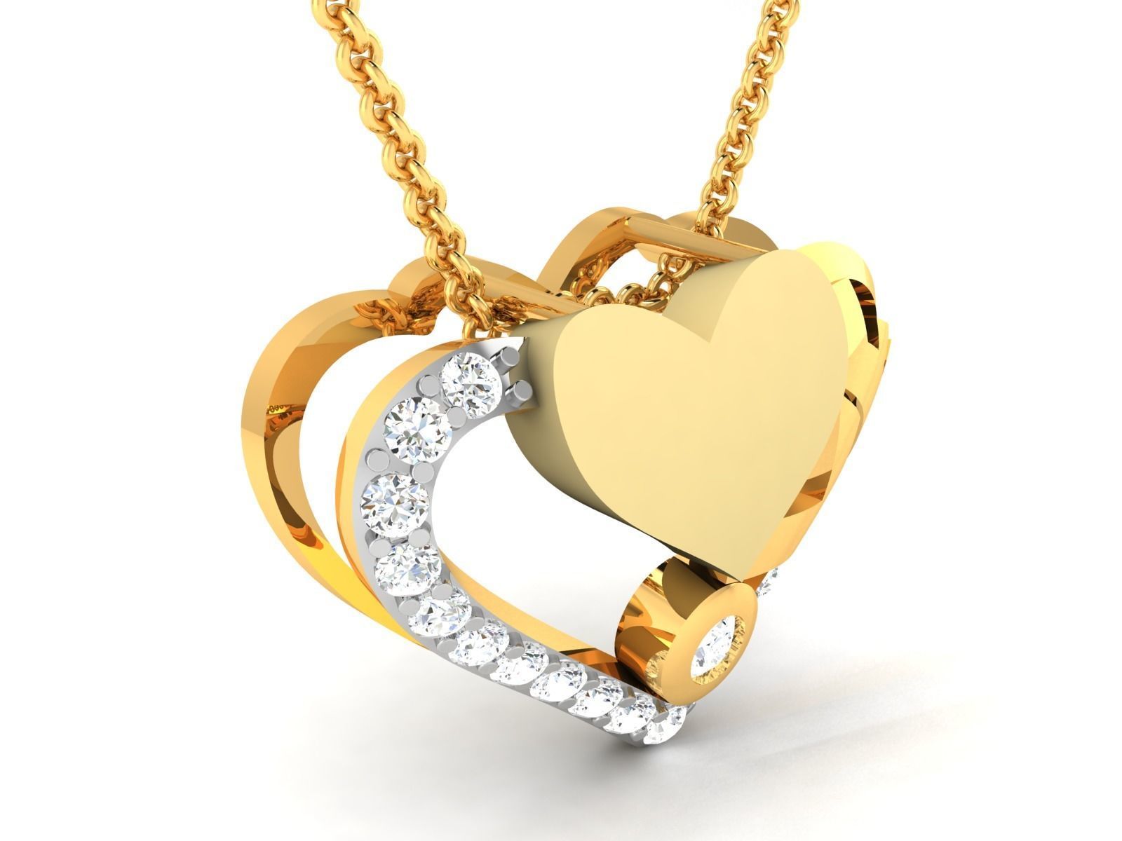 heart pendant-8675 3D print model_3