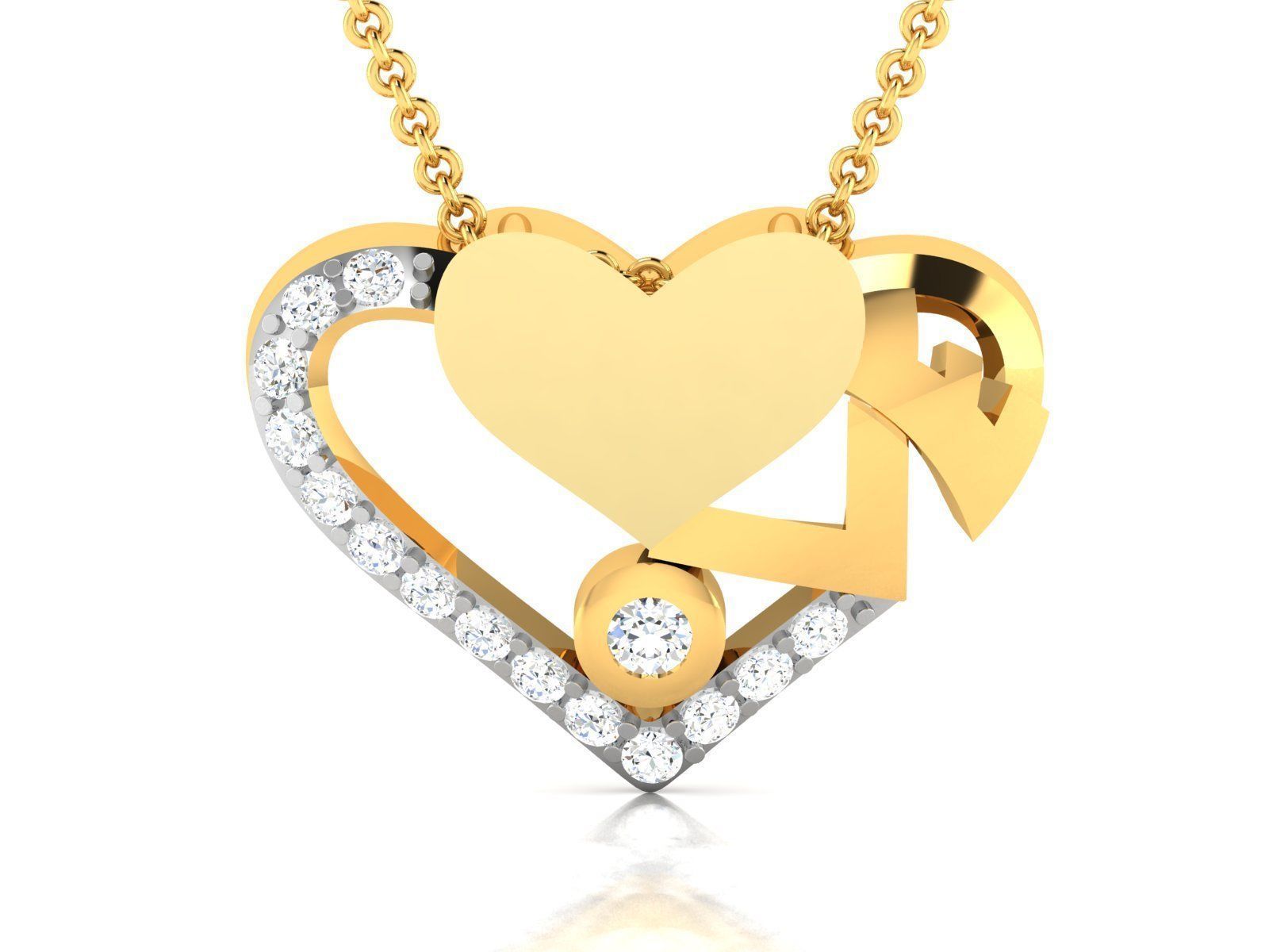 heart pendant-8675 3D print model_4