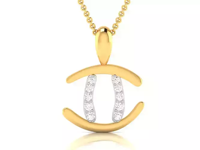 pendant-8673 diamond pendant gold