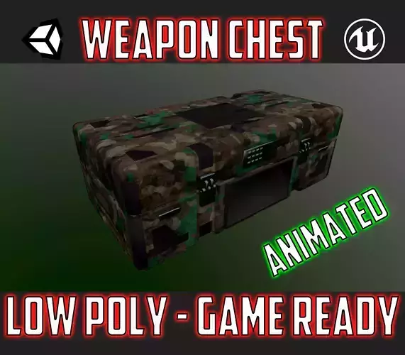 WEAPON CHEST Low-poly 3D model WEAPON CHEST Low-poly 3D model