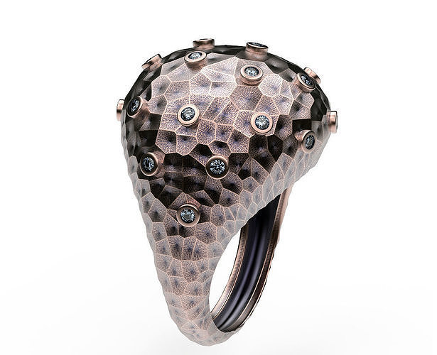 Ring Hammered Dome 3D print model